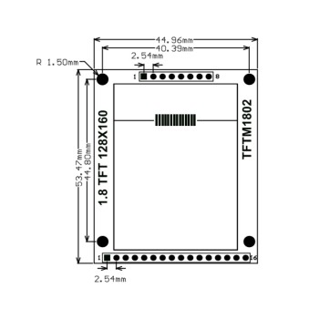 ماژول نمایشگر LCD TFT فول کالر 1.8 اینچ دارای ارتباط SPI و چیپ درایور ST7735R