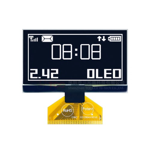 ماژول نمایشگر OLED تک رنگ سفید 2.42 اینچ با درایور SSD1309