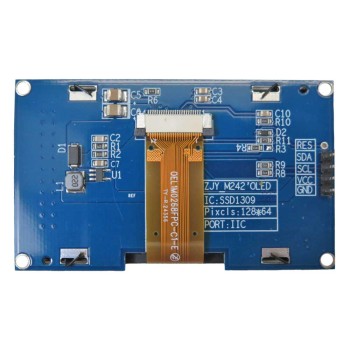نمایشگر تک رنگ OLED ابعاد 2.42 اینچ و درایور SSD1309