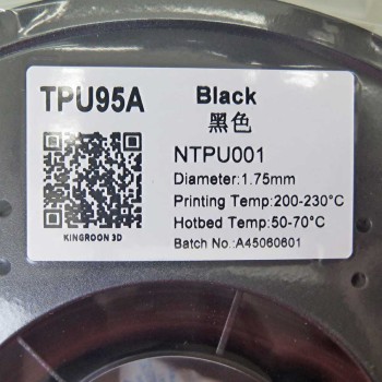 فیلامنت TPU انعطاف پذیر مشکی قطر 1.75mm و 1 کیلوگرمی