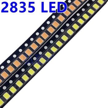 LED SMD پکیج 2835 ولتاژ 3 تا 3.4 ولت نور مهتابی و آفتابی بسته 20 عددی