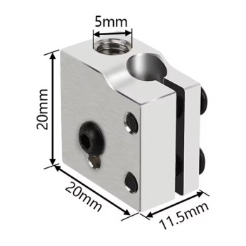 محفظه آلومینیومی هیتر مدل ولکانو (Volcano﻿) پرینتر سه بعدی