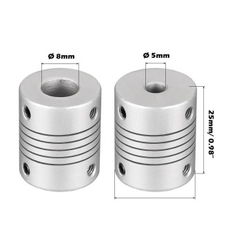کوپلینگ انعطاف پذیر 8x5 میلی متری ویژه پرینتر های سه بعدی و دستگاه CNC