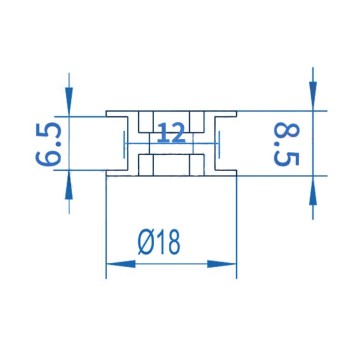 پولی هرزگرد 20 دندانه GT2 شفت 5 میلی متر با عرض 6 میلی متر - بسته 2 عددی