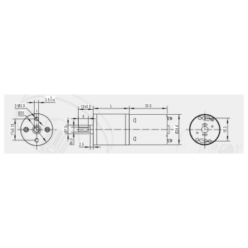 موتور DC گیربکس دار 6 ولت مدل GA25YN370