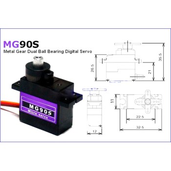 موتور سروو Gear Servo MG90s چرخش 360 درجه