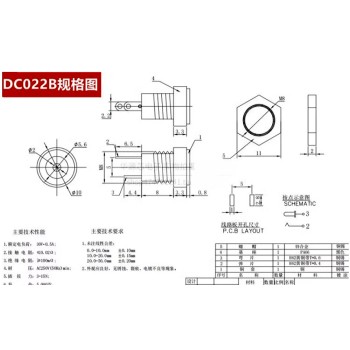 جک مادگی آداپتور رو پنلی DC022B