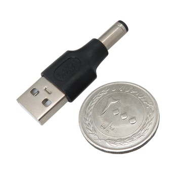 جک تبدیل USB نری به 5.5x2.1 DC نری