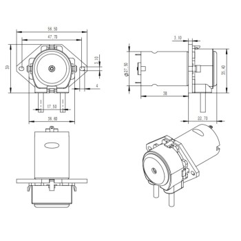 پمپ پریستالتیک 24 ولت مناسب پمپاژ سیالات