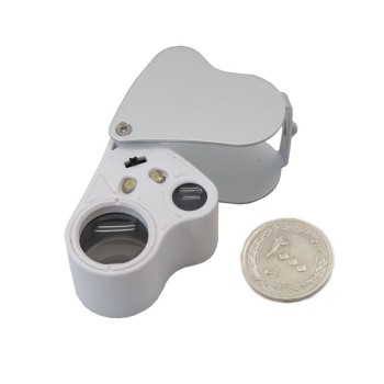 ذره بین مدل 9889 با دو لنز 30X و 60X مجهز به نور LED ذره بین مدل 9889 با دو لنز 30X و 60X مجهز به نور LED