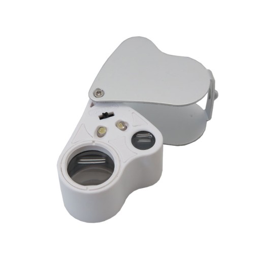 ذره بین مدل 9889 با دو لنز 30X و 60X مجهز به نور LED