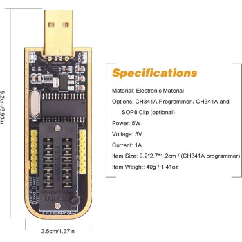 پروگرامر CH341A مناسب برای آی سی های Flash و EEPROM پروگرامر CH341A مناسب برای آی سی های Flash و EEPROM