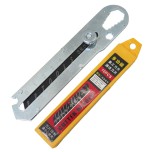 کاتر فلزی استیل چند کاره با تیغه کشویی مدل A12045 و یک بسته تیغ