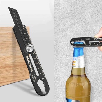 کاتر فلزی استیل ضد زنگ چند کاره با تیغه کشویی BAOLIAN