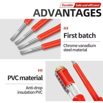فازمتر رنگی کوچک مدار - فازمتر مولتی کالر سربرنجی با گیره فلزی