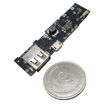 ماژول شارژر / دشارژر باتری لیتیومی دارای خروجی 5V 2A USB مناسب برای ساخت پاور بانک