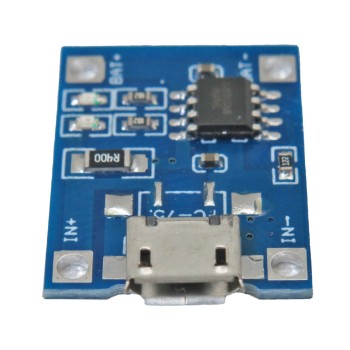 ماژول شارژر باتری لیتیومی TP4056 جریان 1 آمپر میکرو USB  - بسته 4 عددی
