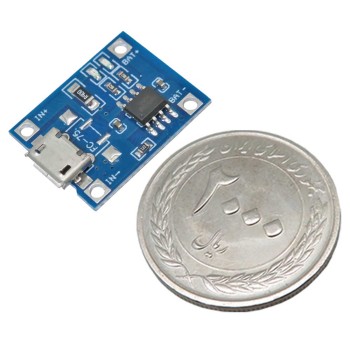 ماژول شارژر باتری لیتیومی TP4056 جریان 1 آمپر میکرو USB  - بسته 4 عددی