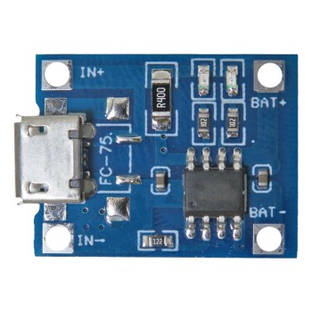 ماژول شارژر باتری لیتیومی TP4056 جریان 1 آمپر میکرو USB  - بسته 4 عددی