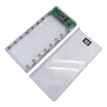 کیت پاور بانک 8 باتری دارای دو خروجی USB و نمایشگر دیجیتال