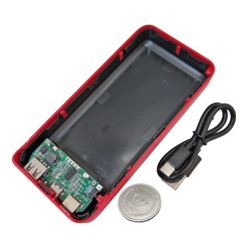 کیت پاور بانک دارای دو خروجی 2A USB دارای ورودی لایتنینگ/ میکرو USB/تایپ C