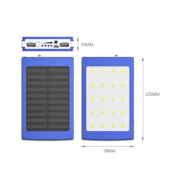 کیت پاور بانک خورشیدی دارای دو خروجی 5V USB و پنل LED