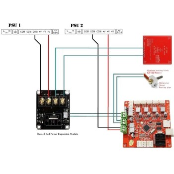 ماژول پاور هیت بد پرینتر سه بعدی ماژول پاور هیت بد پرینتر سه بعدی