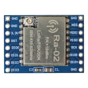 ماژول ترنسیور وایرلس لورا LoRa-02 SX1278 با برد کمکی