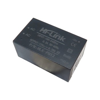 مبدل AC به DC سوییچینگ ایزوله 220 به 12 ولت 3 وات مدل HLK-PM12 برند Hi-Link
