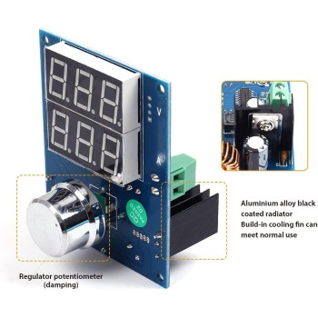 ماژول کاهنده XH-M403 با نمایشگر ولتاژ و جریان قابل تنظیم ماژول کاهنده XH-M403 با نمایشگر ولتاژ و جریان قابل تنظیم
