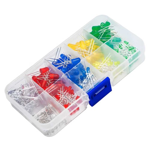 پک LED ال ای دی 3 و 5 میلی متری در 5 رنگ - 200 عددی