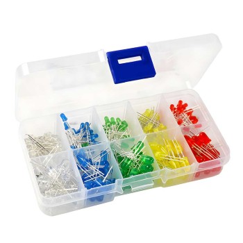 پک LED ال ای دی 3 و 5 میلی متری در 5 رنگ - 200 عددی پک LED ال ای دی 3 و 5 میلی متری در 5 رنگ - 200 عددی