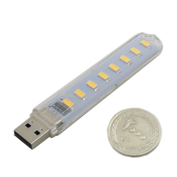 چراغ مطالعه USB مهتابی با 8 عدد LED