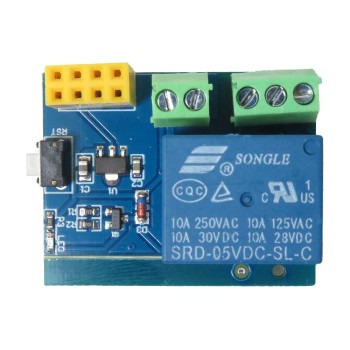 ماژول رله 5 ولت یک کاناله با قابلیت افزودن کنترل وایفای ( هسته ESP8266 )