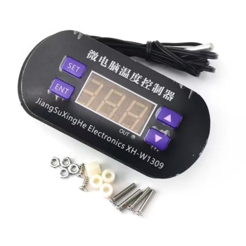 ترموستات دیجیتال XH-W1308 با نمایشگر دما و کنترل رله و هشدار