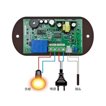 ترموستات دیجیتال XH-W1308 با نمایشگر دما و کنترل رله و هشدار