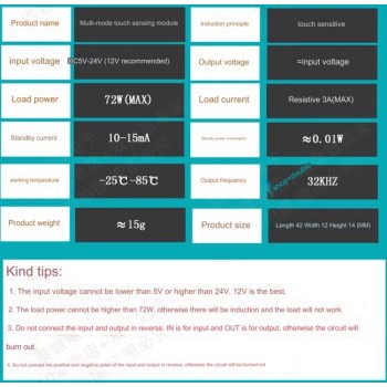 ماژول سوئیچ مولتی فانکشن LED القایی کابینت