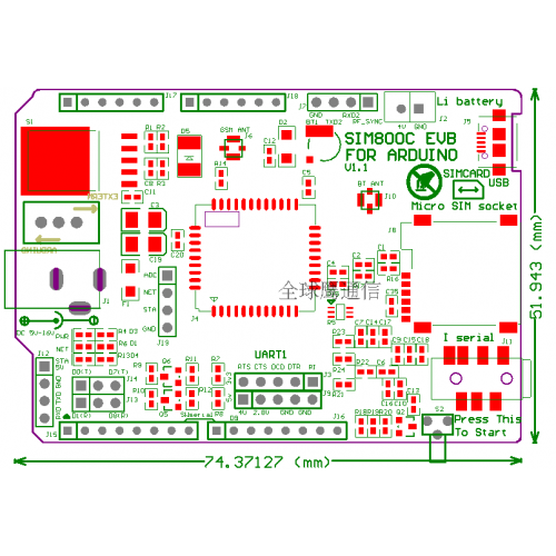 Sim800c схема модуля