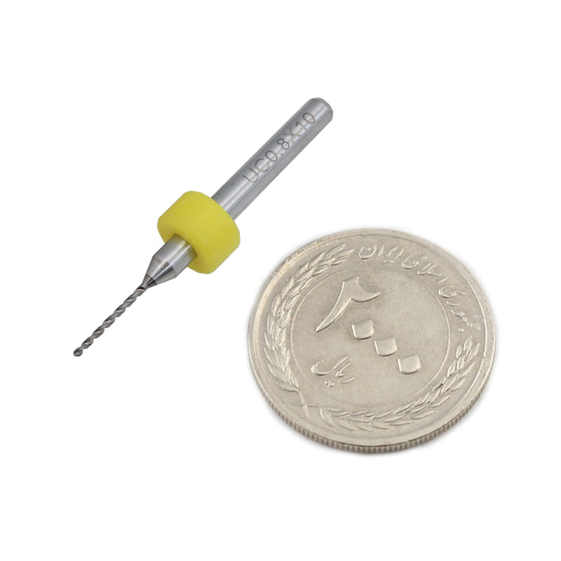 مته کارباید ( تمام الماس ) سوراخکاری دارای سایز 0.8x3.175mm