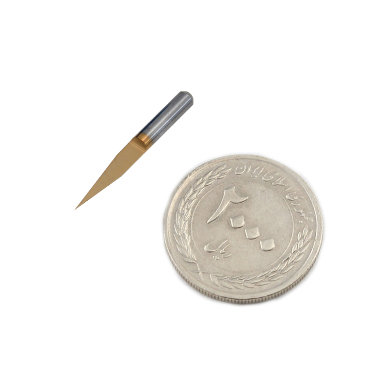 ابزار تراش و حک کارباید 3.175 دستگاه CNC دارای زاویه 15 درجه و قطر 0.1mm