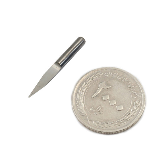 ابزار حک و تراش CNC شفت 3.175 زاویه 20 درجه قطر 0.6 میلی متر