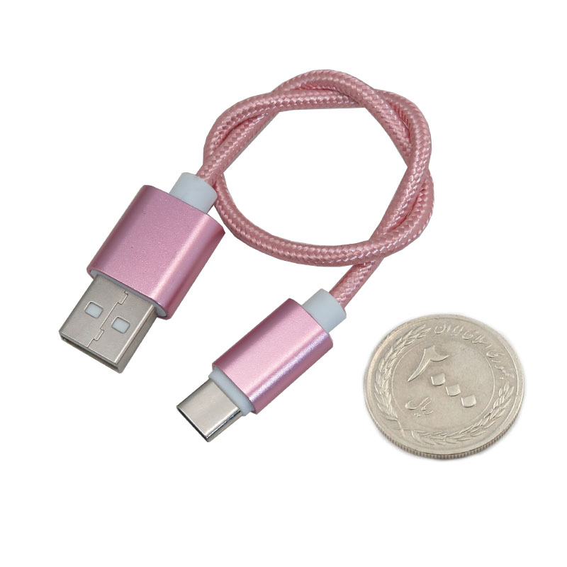کابل انتقال دیتا و شارژر 25 سانتی متری USB Type C