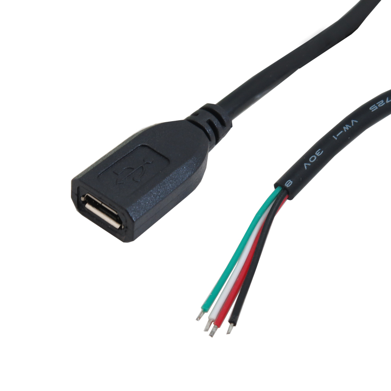 کابل پاور و دیتا 30 سانتی متری دارای سوکت مادگی میکرو USB