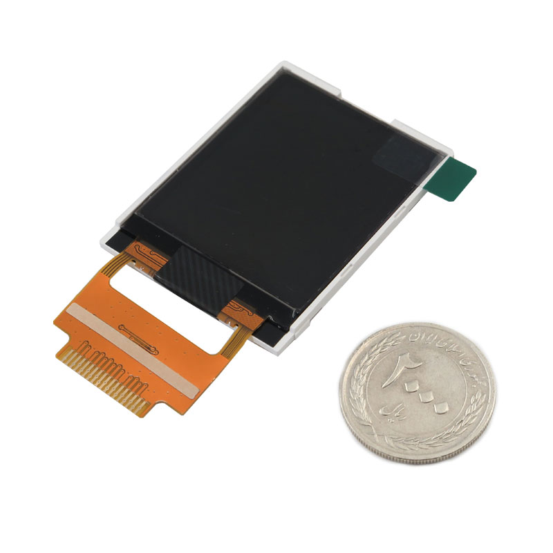 نمایشگر TFT تمام رنگ 1.8 اینچ دارای کابل فلت 18 پین و ارتباط SPI