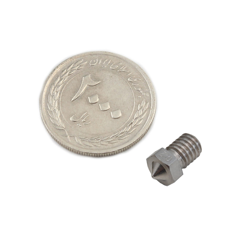 نازل اکسترودر پرینتر سه بعدی 0.2mm استیل
