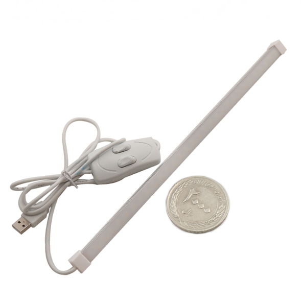 چراغ مطالعه USB دو رنگ دارای کلید کنترل و کاور آلومینیومی