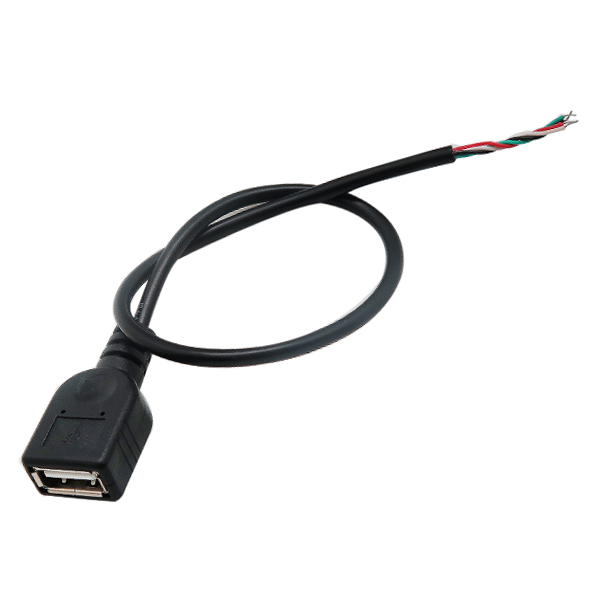 کابل پاور و دیتا 30 سانتی متری دارای سوکت مادگی USB