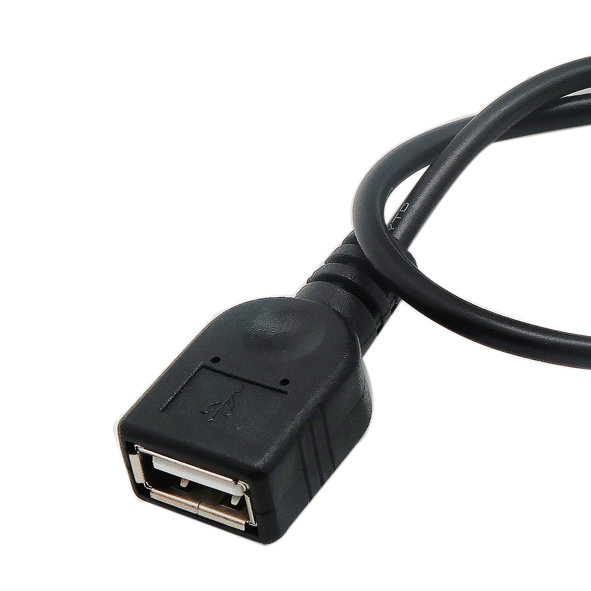 کابل پاور و دیتا 30 سانتی متری دارای سوکت مادگی USB