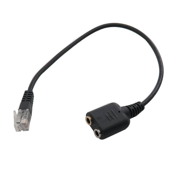 کابل تبدیل جک 3.5 میلی متری دوبل  هدفون / میکروفون به سوکت تلفن RJ9 / RJ10 