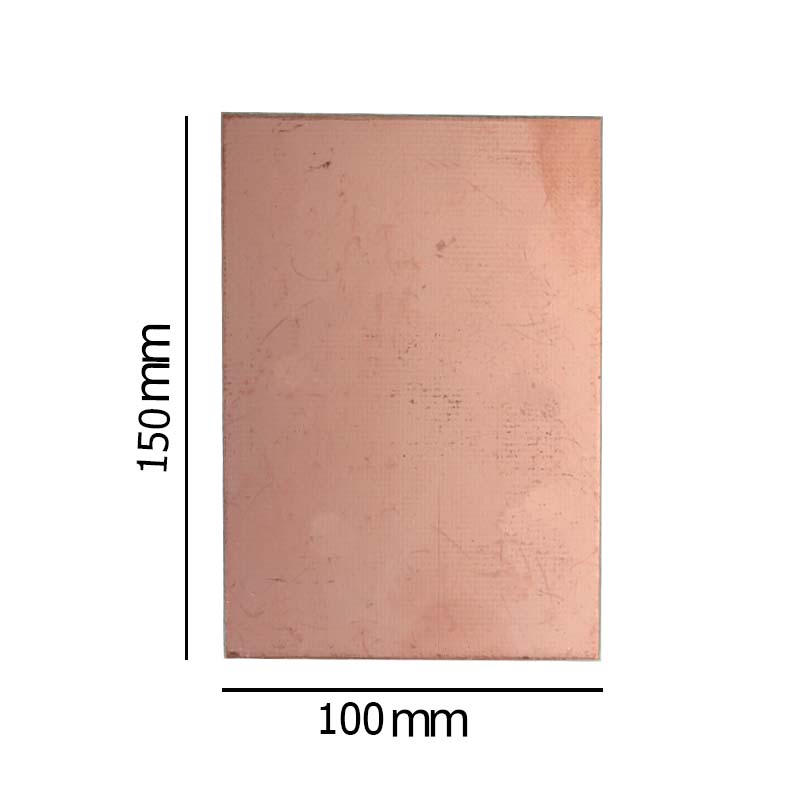فیبر خام مدار چاپی دو رو 100X150x1.2 میلی متری فایبرگلاس
